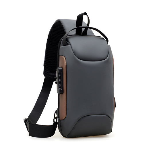 Password Lock Men's Chest Bag