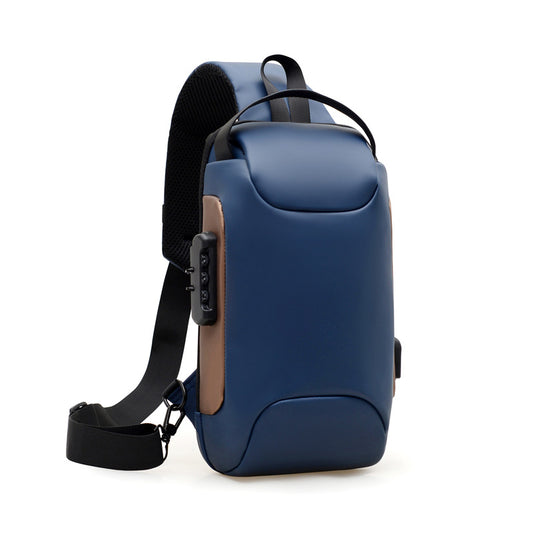 Password Lock Men's Chest Bag