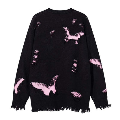 Patchwork butterfly sweater