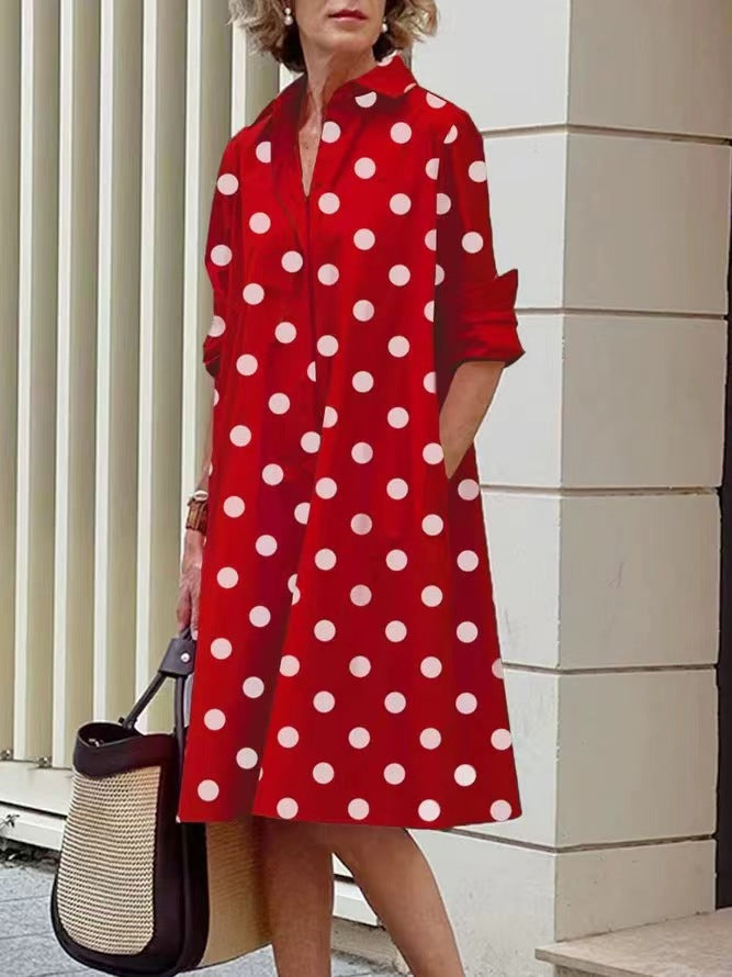 Patchwork color-matching dress