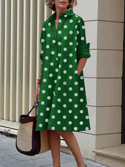 Patchwork color-matching dress