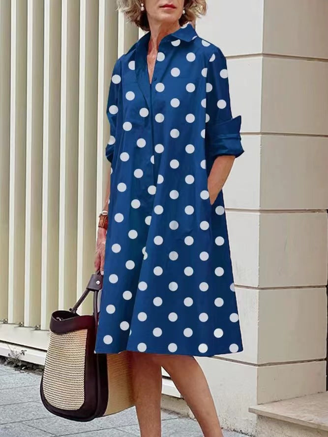 Patchwork color-matching dress