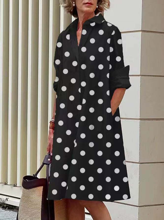 Patchwork color-matching dress