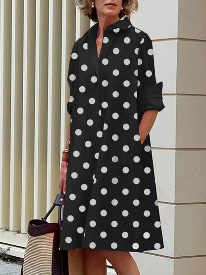 Patchwork color-matching dress