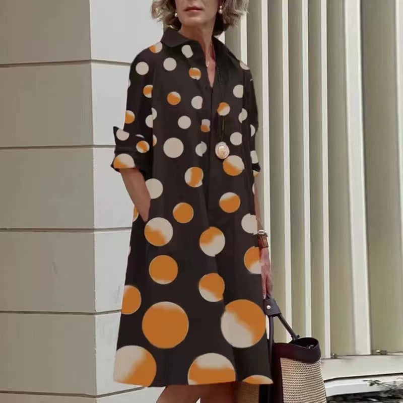 Patchwork color-matching dress
