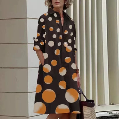 Patchwork color-matching dress