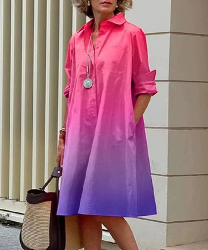 Patchwork color-matching dress
