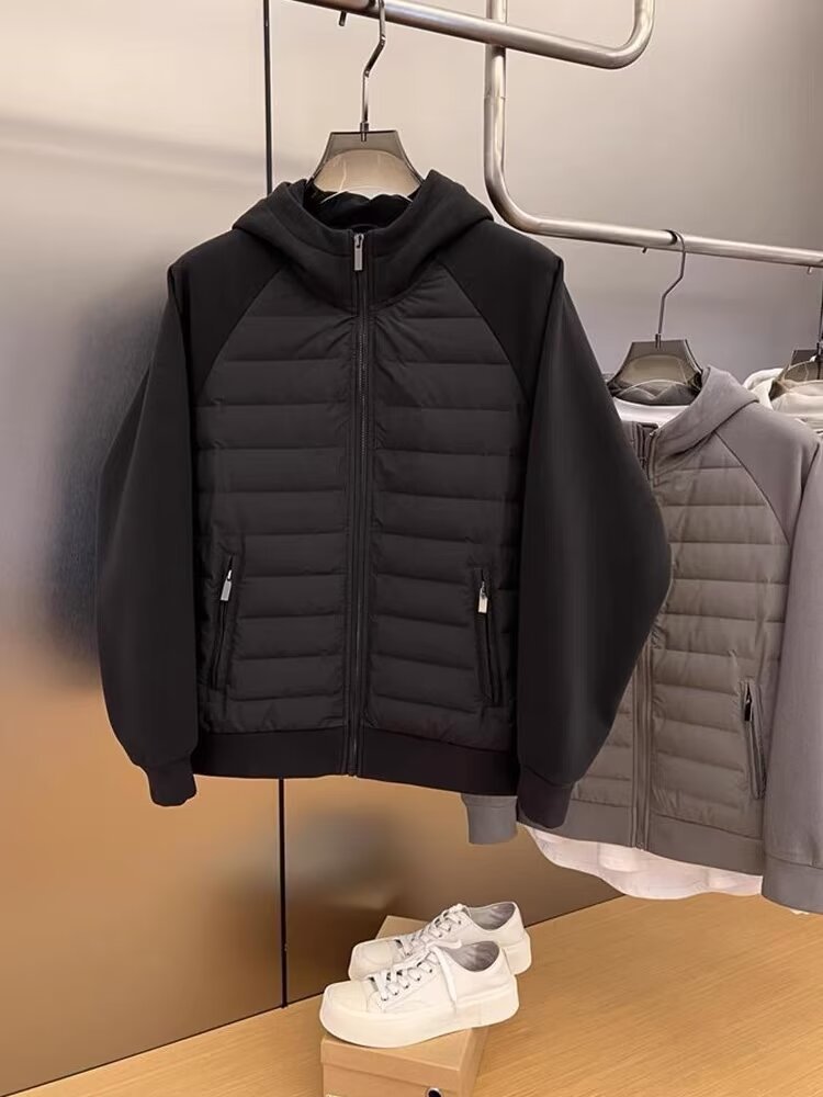 Patchwork down jacket
