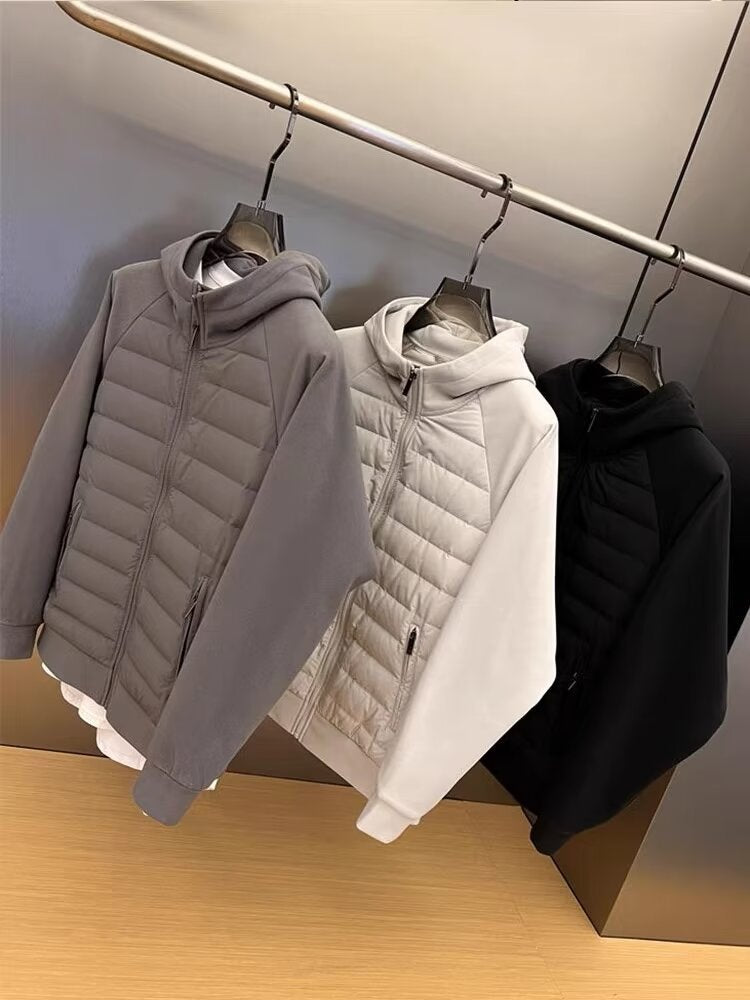 Patchwork down jacket