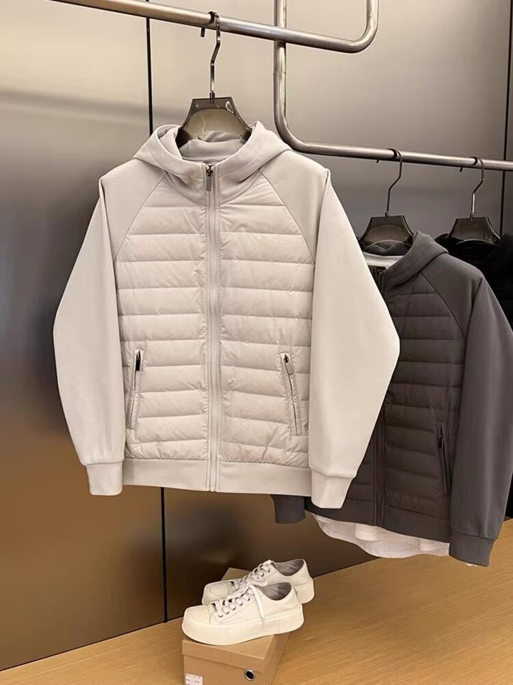 Patchwork down jacket
