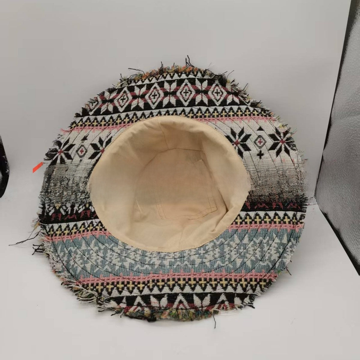 Patchwork multicolored mushroom Hemp Hat