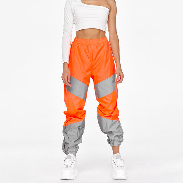 Patchwork Reflective Sports Casual Trousers
