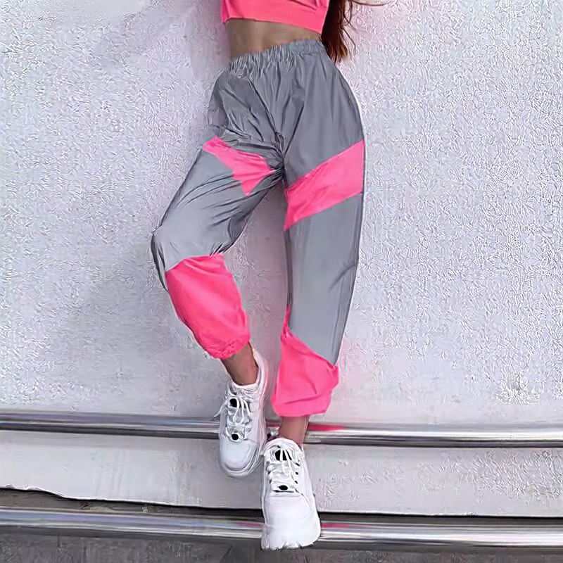 Patchwork Reflective Sports Casual Trousers