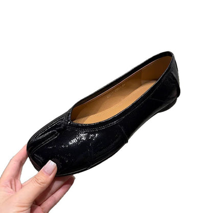 Patent Leather Flat Shoes