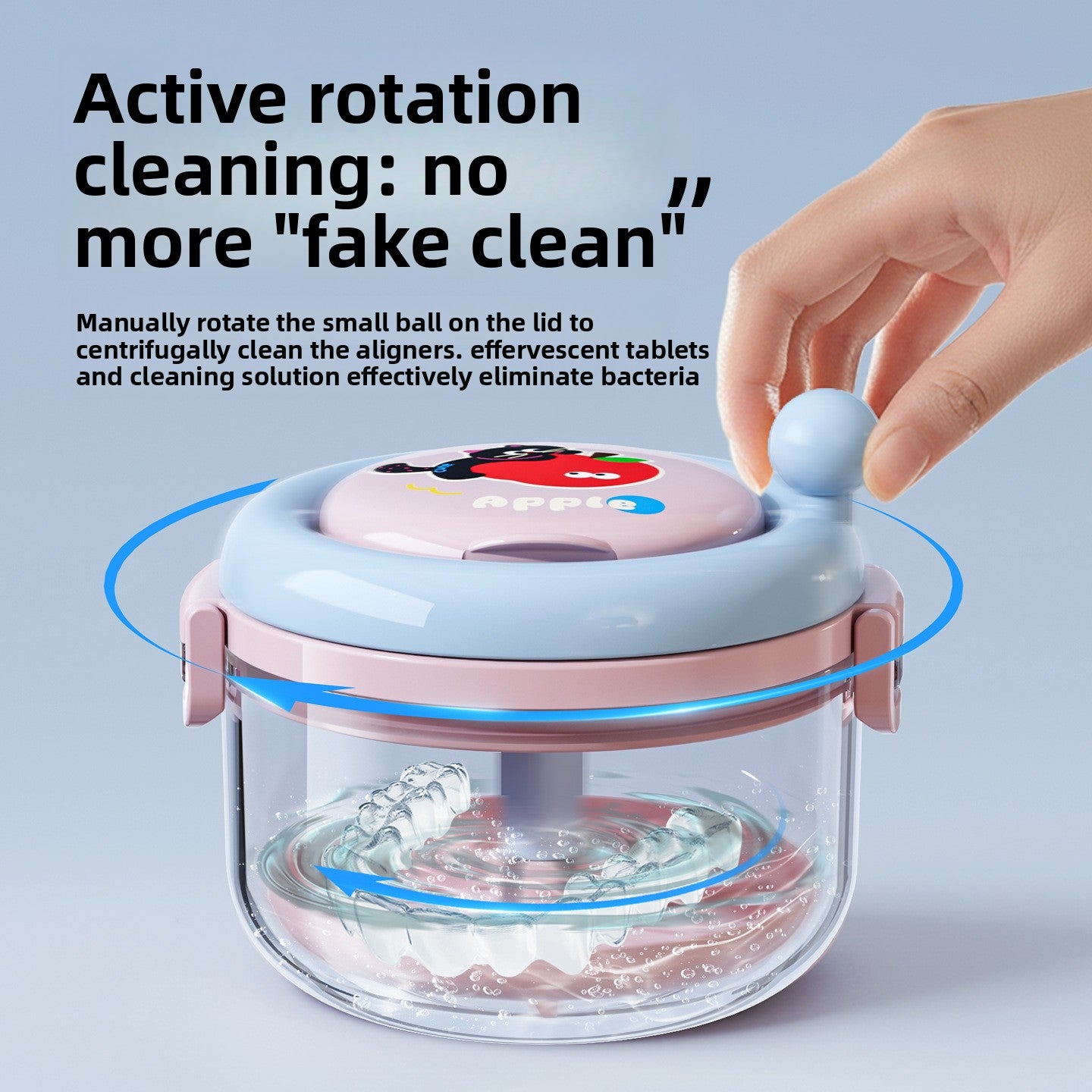 Patented In-Stock Dental Retainer Storage Box, New Cartoon-Style Portable Multifunctional Denture Storage and Cleaning Box, Customizable