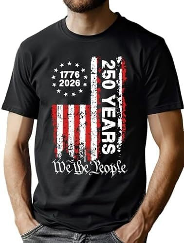 Patriotic 3D Print Cotton T-Shirt