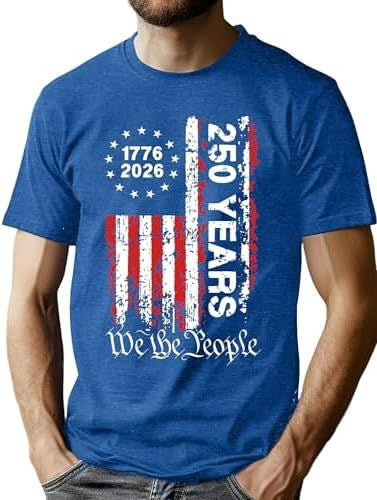 Patriotic 3D Print Cotton T-Shirt
