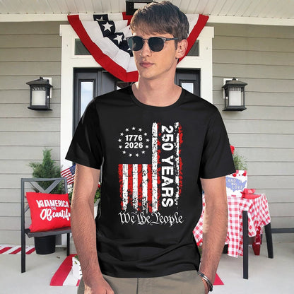Patriotic 3D Print Cotton T-Shirt
