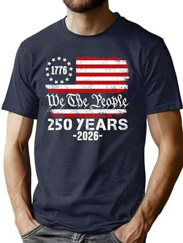Patriotic 3D Print Cotton T-Shirt