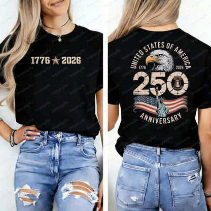 Patriotic Eagle Print T-Shirt