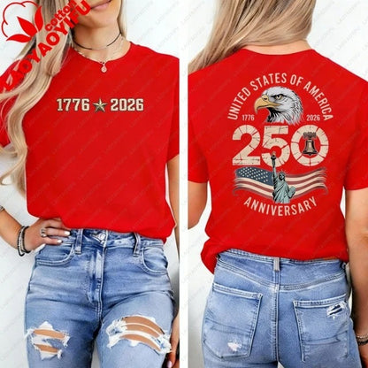 Patriotic Eagle Print T-Shirt