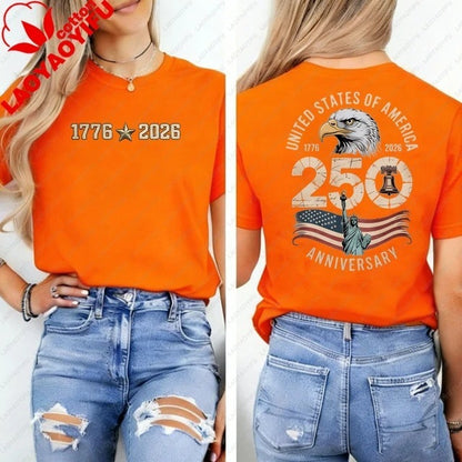 Patriotic Eagle Print T-Shirt