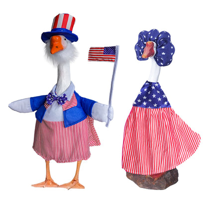 Patriotic Porch Goose Decoration