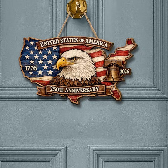 Patriotic Wooden Hanging Plaques for Party Decor