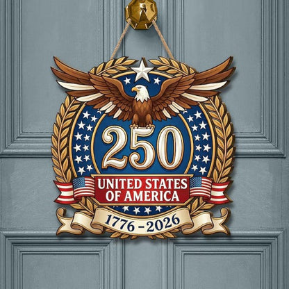 Patriotic Wooden Hanging Plaques for Party Decor