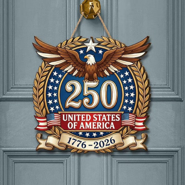 Patriotic Wooden Hanging Plaques for Party Decor