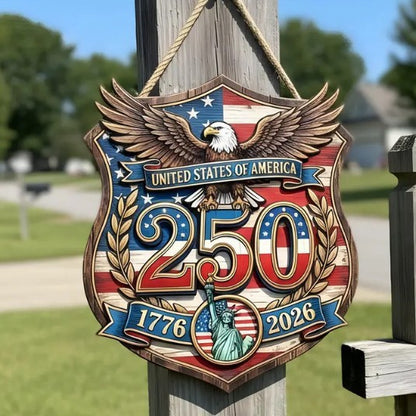 Patriotic Wooden Hanging Plaques for Party Decor