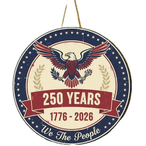 Patriotic Wooden Hanging Plaques for Party Decor