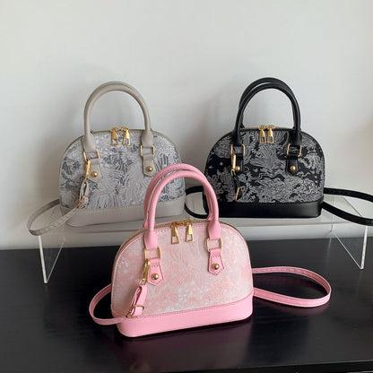 Patterned Asymmetrical Crossbody Bag