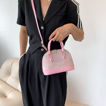 Patterned Asymmetrical Crossbody Bag