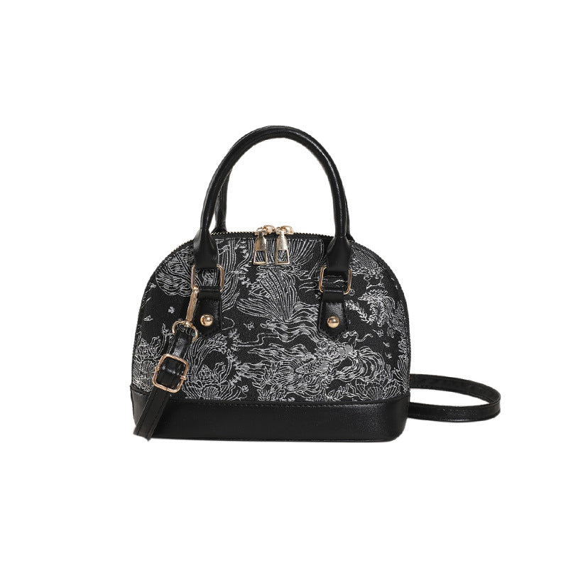 Patterned Asymmetrical Crossbody Bag