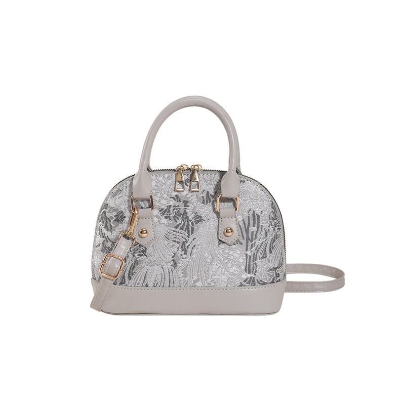Patterned Asymmetrical Crossbody Bag