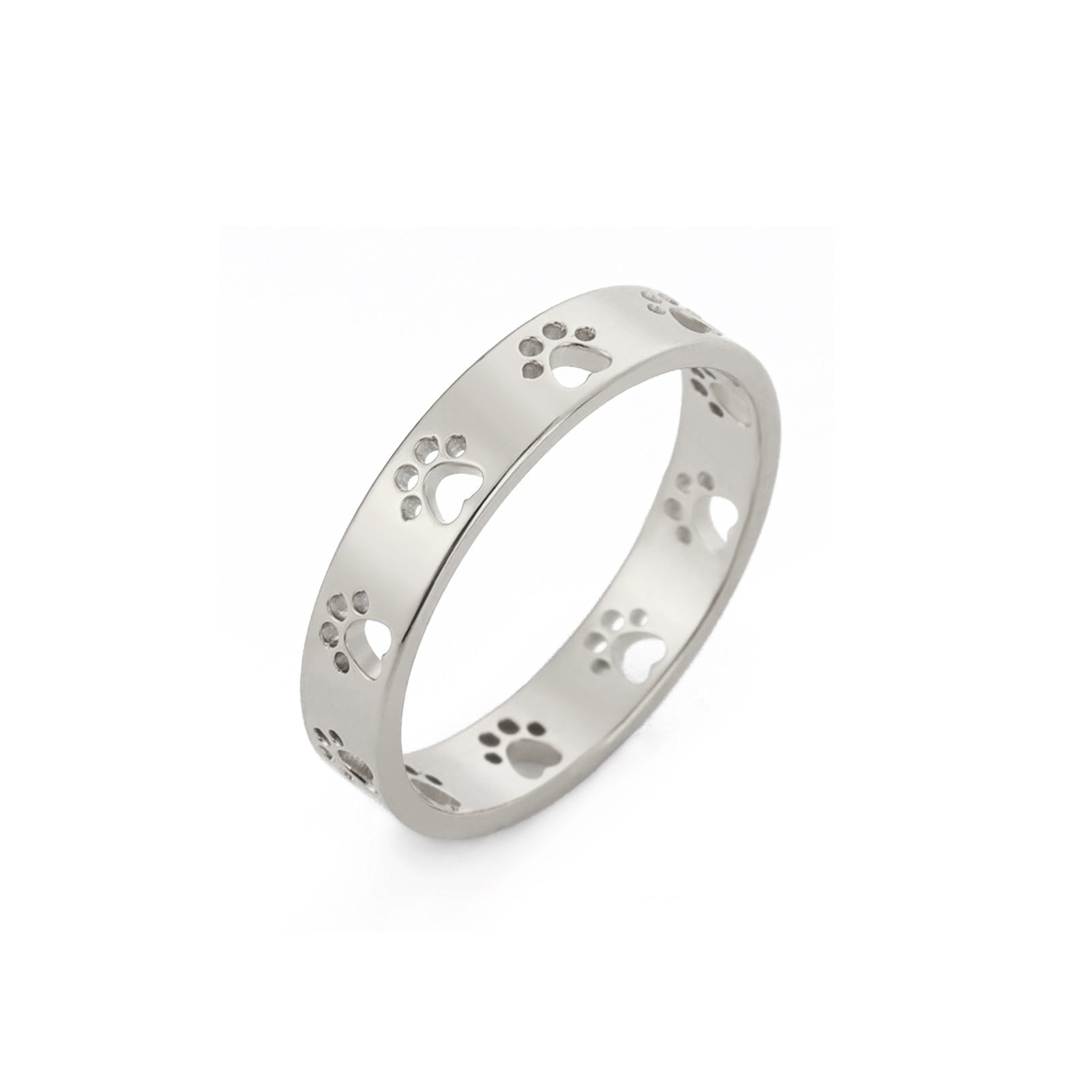 Paw Print Stainless Steel Ring