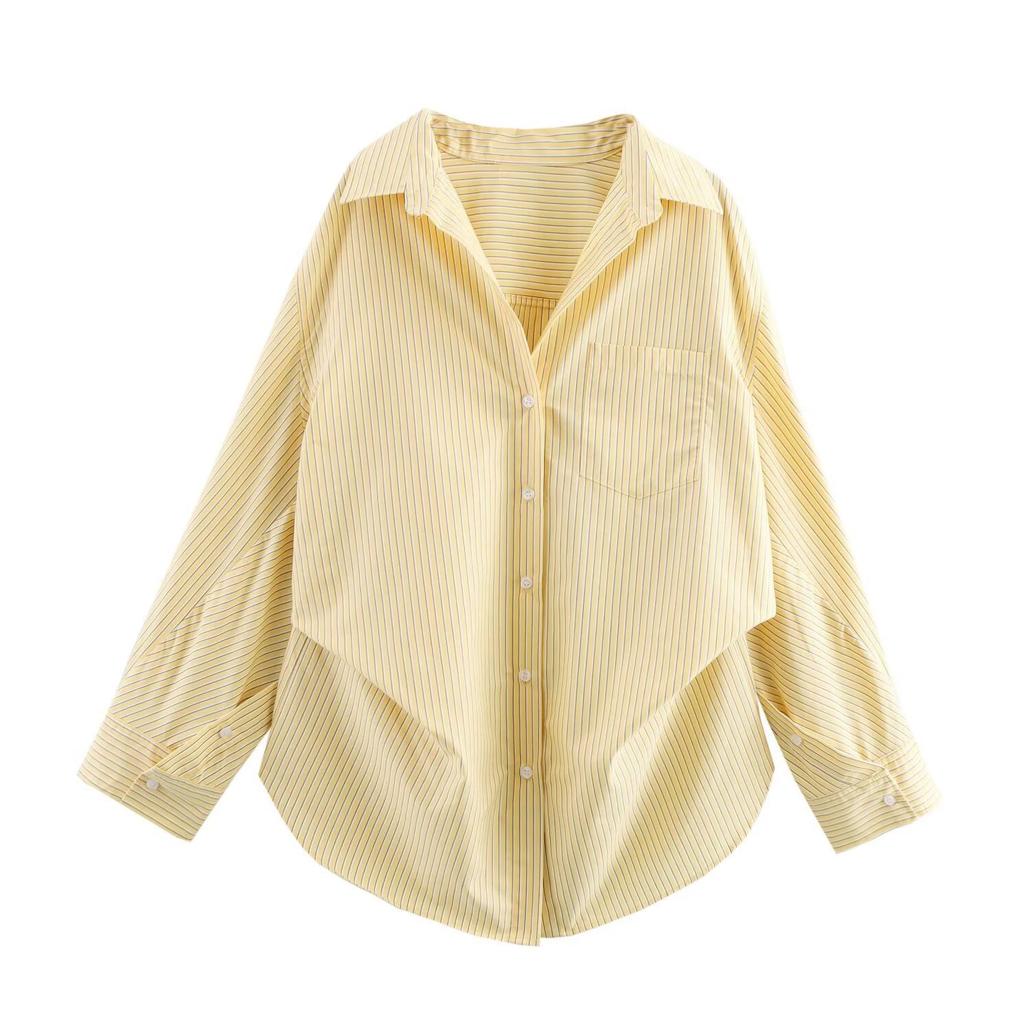 PB & ZA Women's 2025 Summer New Loose Casual Simple Lel Bat Sleeve Poplin Shirt 2020458