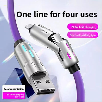 PD60W Fast Charge Liquid Silicone Multi-Interface Data Cable