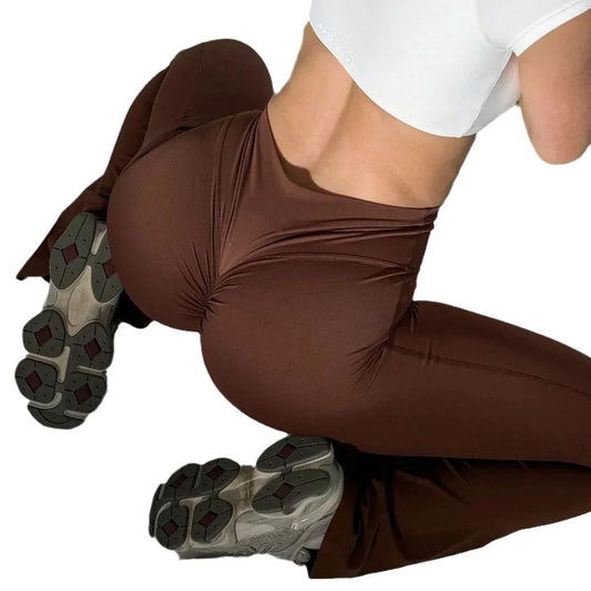 Peach Bell-Bottom Pants