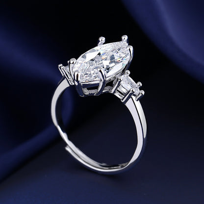 Pear Shaped Zircon Engagement Ring