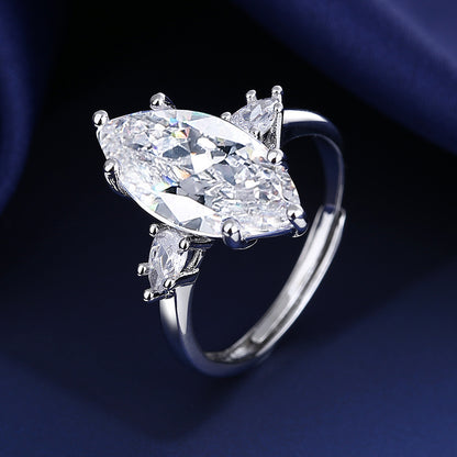 Pear Shaped Zircon Engagement Ring