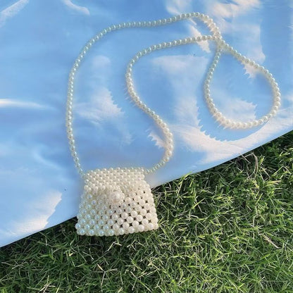 Pearl Accent Crossbody Handbag
