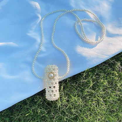 Pearl Accent Crossbody Handbag