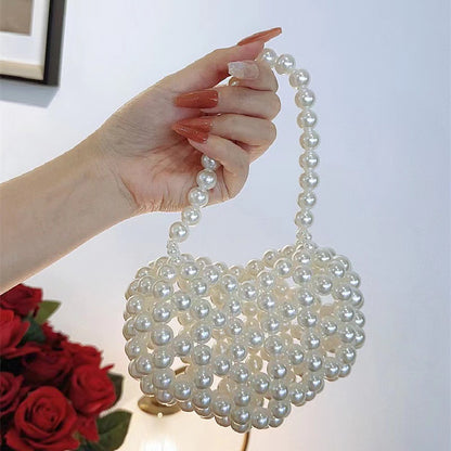 Pearl Accent Crossbody Handbag
