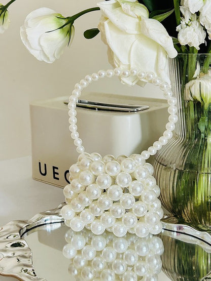 Pearl Accent Crossbody Handbag