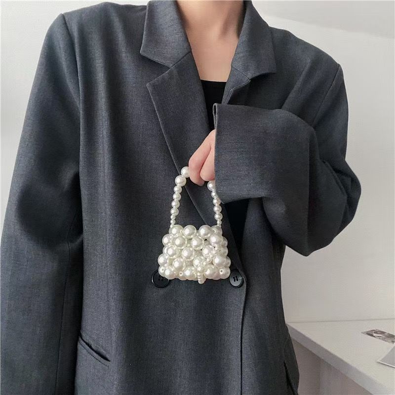 Pearl Accent Crossbody Handbag