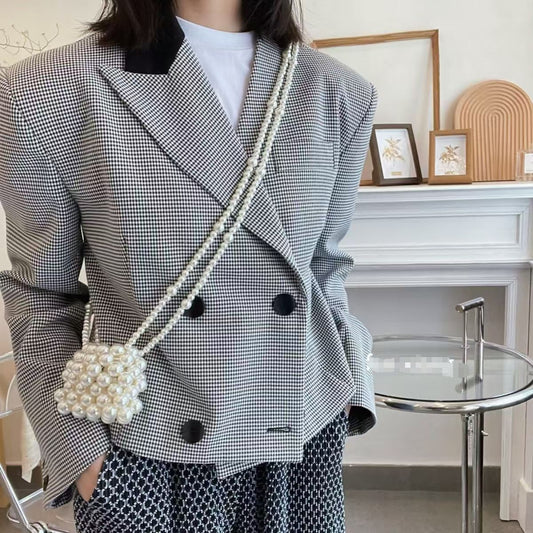 Pearl Accent Crossbody Handbag