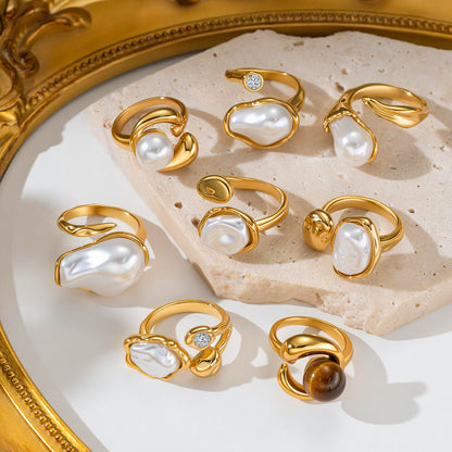 Pearl Adjustable Ring