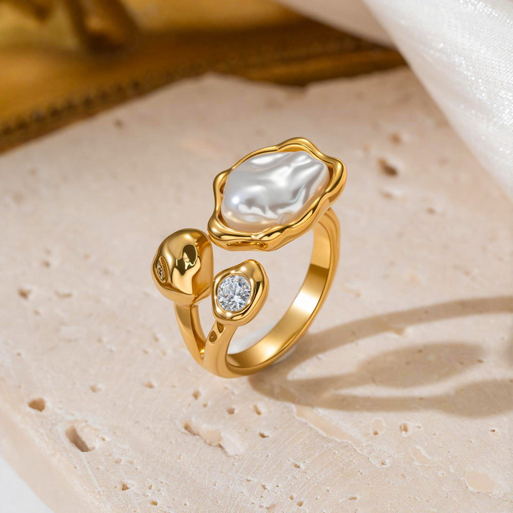 Pearl Adjustable Ring